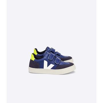 Kids' Veja V-12 CHROMEFREE Sneakers Navy | ZA 882GSO